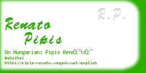 renato pipis business card